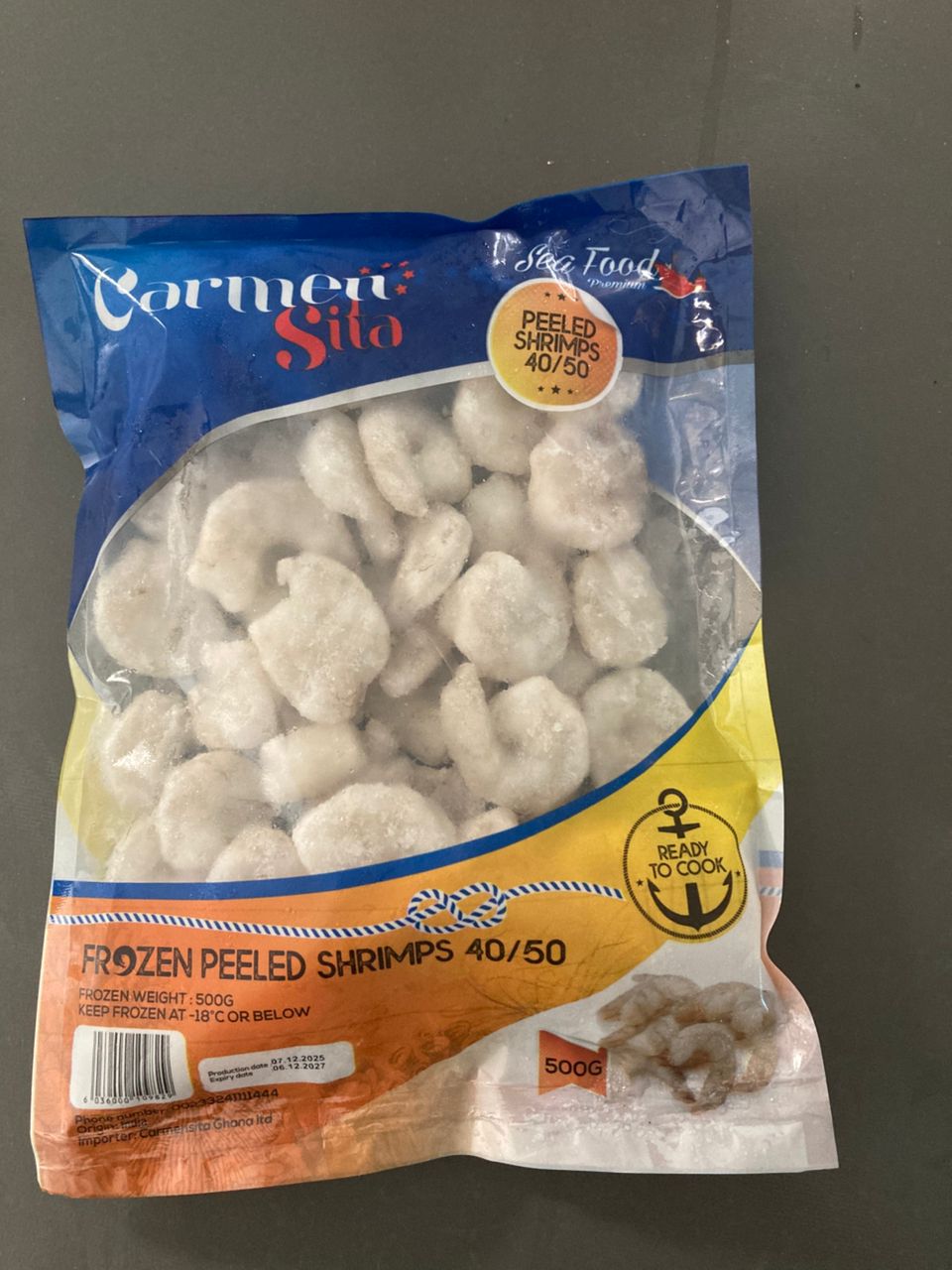 Peeled shrimps 500grams